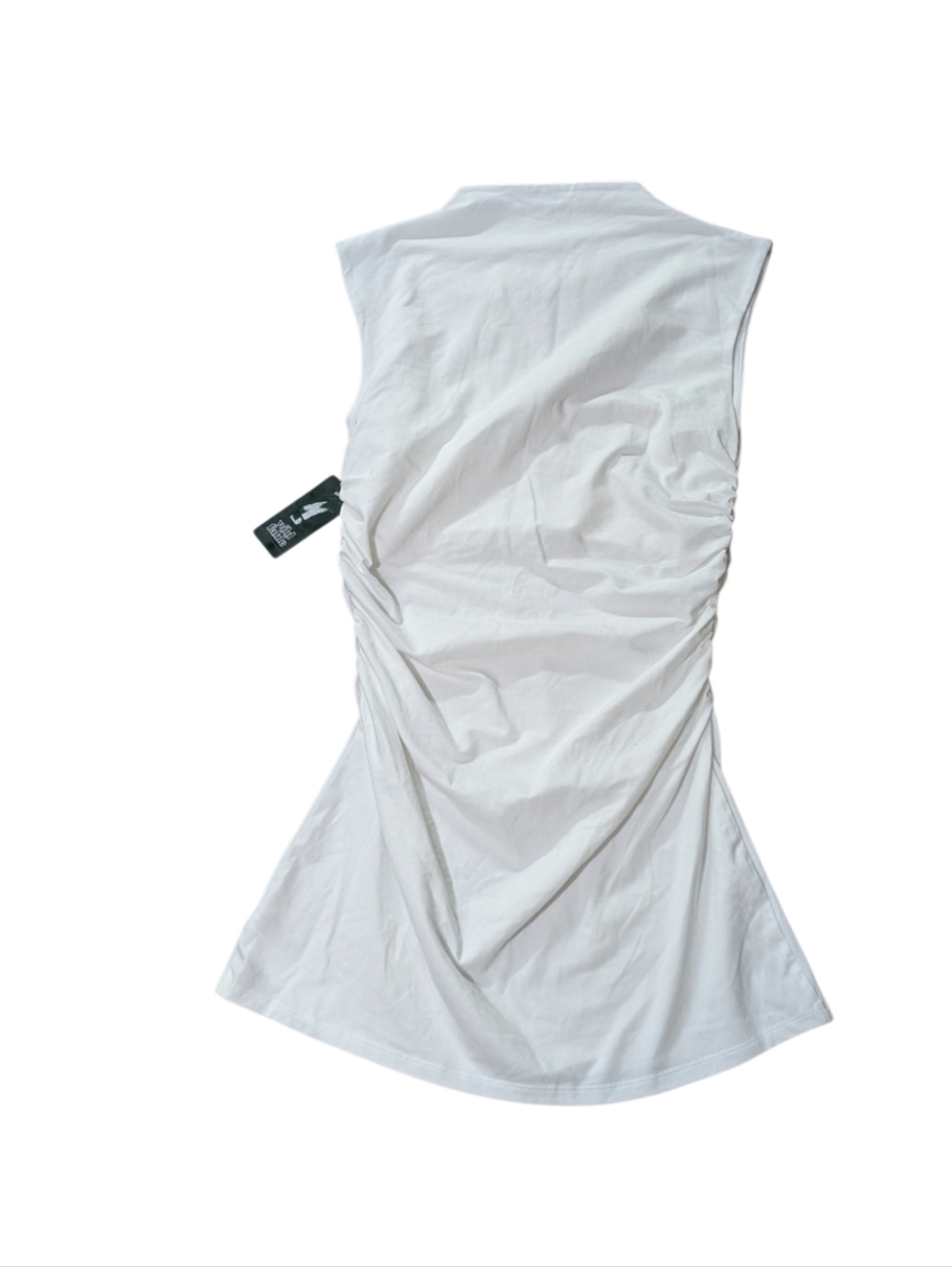 Target White Sleeveless Ruched Tee Dress - Picture 2 of 4